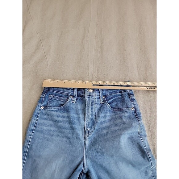 Good American Jeans Womens 2 25x25 Waist Distressed Stretch Mid Rise Modern USA - Picture 5 of 12